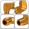 Everflow 1/4" Flare x 1/8" MIP Reducing 90° Elbow Pipe Fitting; Brass F49R-1418